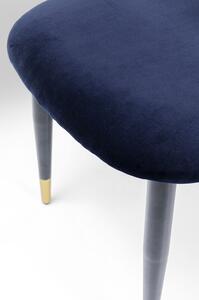 Set 2 scaune Iris catifea Albastru