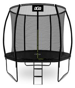 Aga SPORT EXCLUSIVE Trambulină 250 cm Negru + plasă de protecție + scară