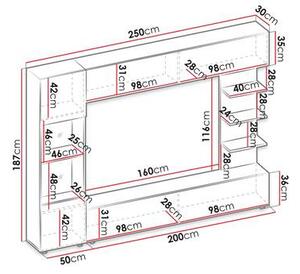 Mobilier living Alanko (cashmir + Stejar cremona). 1121759