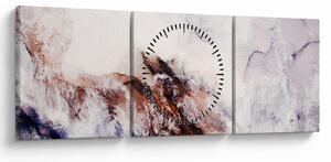Tablou - Marmură violet N⁰1 (cu ceas) (90x30 cm)