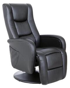 Fotoliu PULSAR, negru, piele ecologica/PVC, 68x85/135x85/106 cm