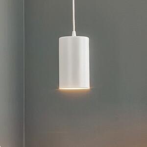 TEMAR LIGHTING Lampă suspendată ZW Tube 170, 1 bec, alb, reglabil, Alb, Camera de zi / sufragerie, Metal, Modern