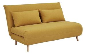 Canapea extensibila 2 locuri fara brate SPIKE II, galben mustar/fag, s