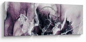 Tablou - Marmură violet N⁰2 (cu ceas) (90x30 cm)