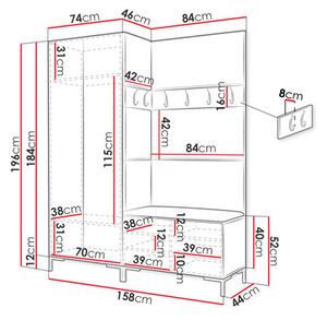Mobilier hol Futura I (negru + bej). 1122179