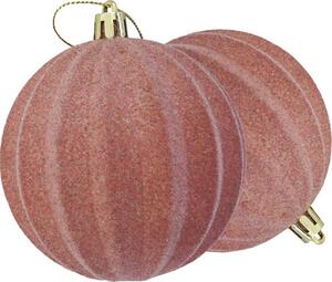Glob de Crăciun cu agățătoare Lafiora Ø 8 cm roz