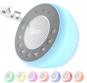 Dispozitiv de sunete albe si melodii cu lumina de veghe Kidizi W05, 31 sunete, 8 culori, functie memorie, timer