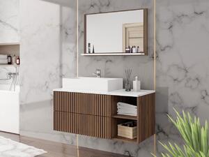 Set mobilier baie Kiago I (nuc warmia + Alb marmură) (fără baterie, fără sifon, fără lavoar). 1122363
