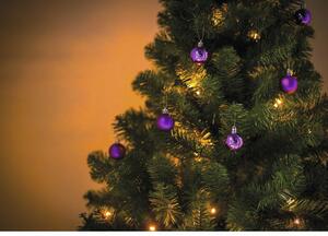 Pachet globuri Crăciun din platic Ø 4 cm purpuriu 24 buc
