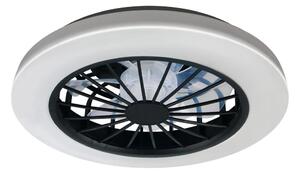Plafonieră LED dimmabilă cu ventilator GHANA LED/24W/230V alb/negru+telecomandă