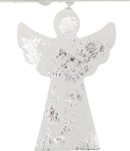 Decorațiune Înger cu agățătoare H 10 cm alb