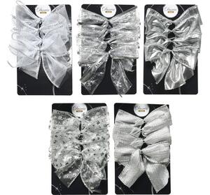 Set funde decoartive 2,5x10x10 cm argintii 4 buc. diferite modele