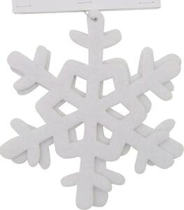 Set fulgi zăpadă Lafiora H 13 cm alb, 2 buc
