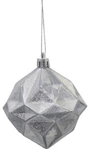 Glob Crăciun Lafiora Ø 7,5 cm argintiu