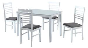 Set de bucatarie, MDF alb/textil gri, BRISBO 1+4