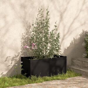 Jardinieră de grădină, negru, 100x50x50 cm, lemn masiv de pin