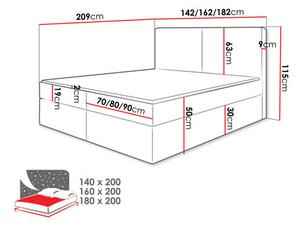 Pat matrimonial 140cm Ombligo (gri). 1122754