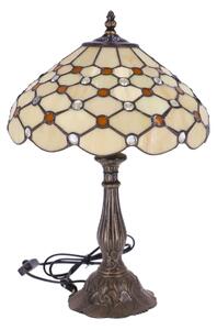 Lampa de masa Tiffany Cream h 45 cm, abajur 30 cm