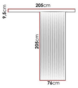 Uși culisante Baxdos 7 (stejar sonoma + negru). 1121908