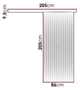 Uși culisante Baxdos 8 (stejar sonoma + negru). 1121909