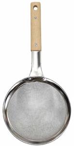 Strecuratoare mare de bucatarie cu maner din lemn, Ø 18 cm– sita fina pentru scurgere si cernere, 43.5 cm