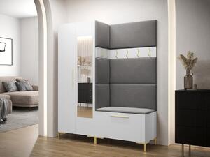 Mobilier hol Futura IX (alb + oțel gri). 1122176