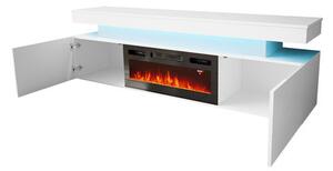 Mobilier living Lesteralo II (alb + alb lucios). 1122454
