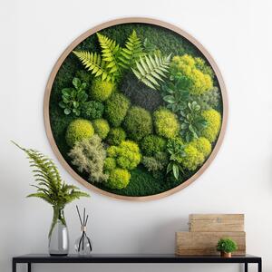 DUBLEZ | Tablou din lemn 3D cu mușchi - Ferigă | Imprimare UV premium