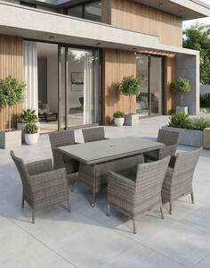 Set de exterior Krk: masă + 6 scaune