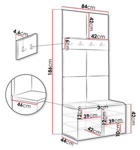 Mobilier hol Tovenaz IV (grafit + gri). 1123055