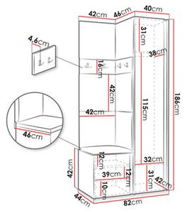 Mobilier hol Tovenaz XXIV (alb + negru). 1123031