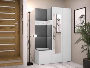 Mobilier hol Tovenaz XXVI (alb + oțel gri). 1123035