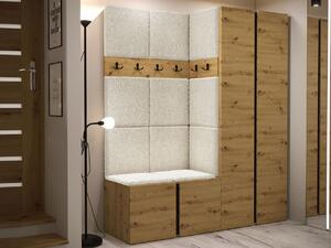 Mobilier hol Tovenaz III (stejar artisan + negru). 1123036