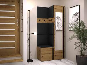 Mobilier hol Tovenaz XXV (stejar artisan + negru). 1123039