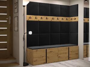 Mobilier hol Tovenaz II (stejar artisan + negru). 1123042