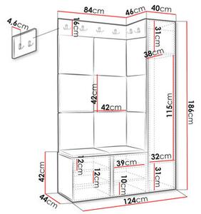 Mobilier hol Torro IX (alb + bej). 1123082