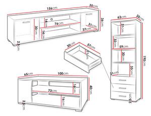 Mobilier living Teratino II (alb). 1123152