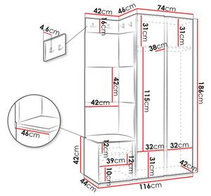 Mobilier hol Torro XXIII (alb + ciocolățiu). 1123162