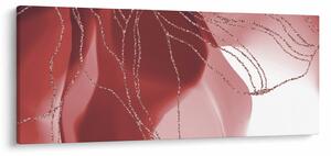 Tablou - Floare abstractă roșie N⁰1 (120x50 cm)