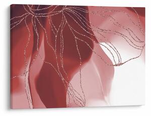 Tablou - Floare abstractă roșie N⁰1 (70x50 cm)