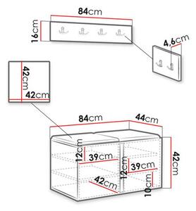 Mobilier hol Torro VI (negru + bej). 1123167