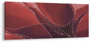 Tablou - Floare abstractă roșie N⁰2 (120x50 cm)