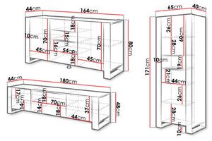 Mobilier living Elexia I (wotan + antracit). 1122128