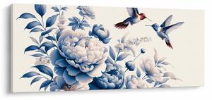Tablou - Colibri deasupra florii (120x50 cm)