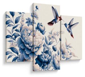 Tablou - Colibri deasupra florii (90x60 cm)