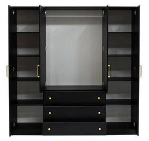 Dulap de haine Siembra D4 (negru). 1122972