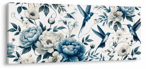 Tablou - Colibri cu flori (120x50 cm)