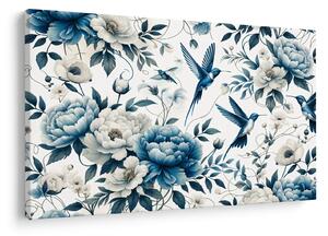 Tablou - Colibri cu flori (90x60 cm)