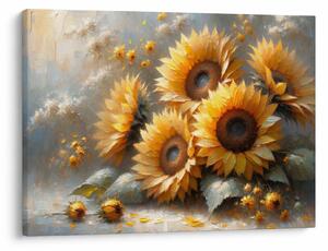 Tablou - Pictură cu floarea-soarelui (70x50 cm)