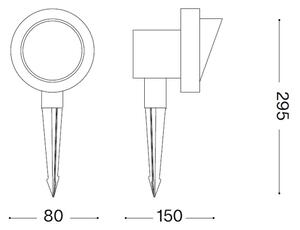 Ideal Lux TERRA - lampă de exterior 1xGU10/28W/230V IP65, maro